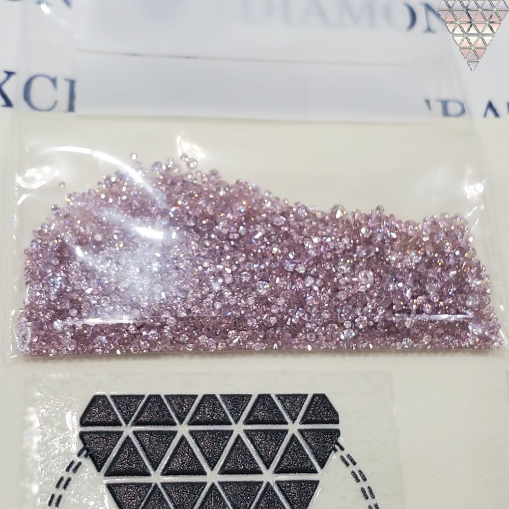 10 ピース 0.015 ct 合計 約 0.225 ct Fancy Intense Purplish Pink 