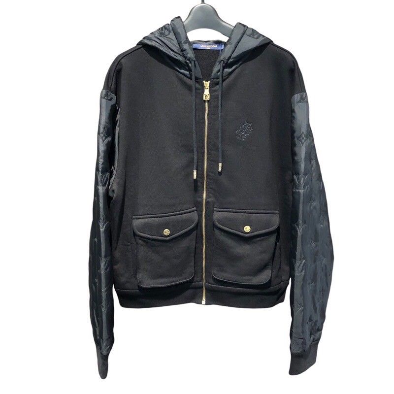 ルイ ヴィトン LOUIS VUITTON ハイブリッドジップシグネチャーフーディブルゾン HQY68W コットン レディース パーカー