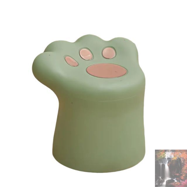 スツール 猫の手 かわいい グリーン ホワイト イエロー レッド ブラック 45524-46-