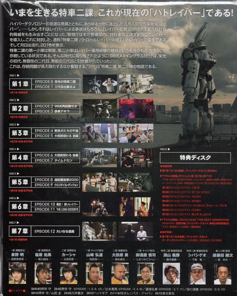 【美品】THE NEXT GENERATIONパトレーバー/Blu-ray全巻 Amazon.co.jp: THE NEXT GENERATION パトレイバー/シリーズ全7章 Blu