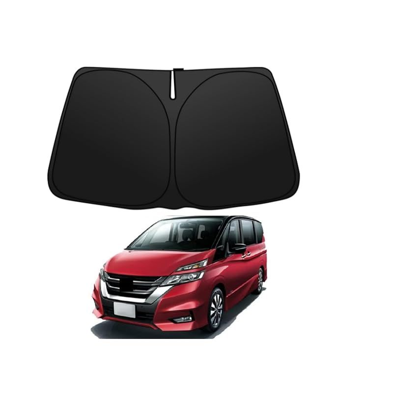 【多層断熱素材】BLUESEATEC 日産 セレナ C27 サンシェード フロントガラス用 パラソル Serena C27 フロントガラス用 NISSAN SERENA C27系 2016年8月-現行 車用サンシェード 車種専用設計 UVカット 日焼け