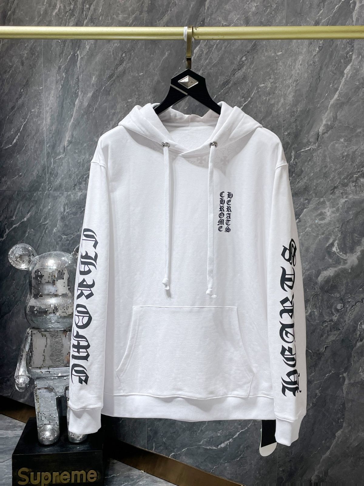 Chrome Hearts メンズ フーディー ホースシュー ジッパー ブラック|ホワイト S-XL |