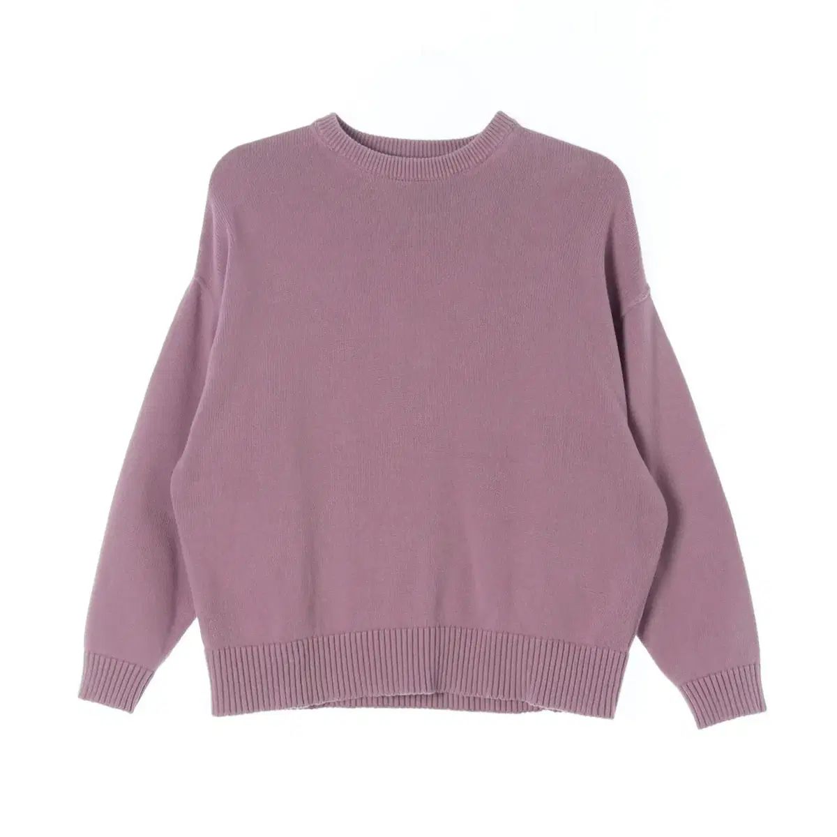 L ZARA(ザラ) ラベンダー クルーネック 長袖 ニット セーター
