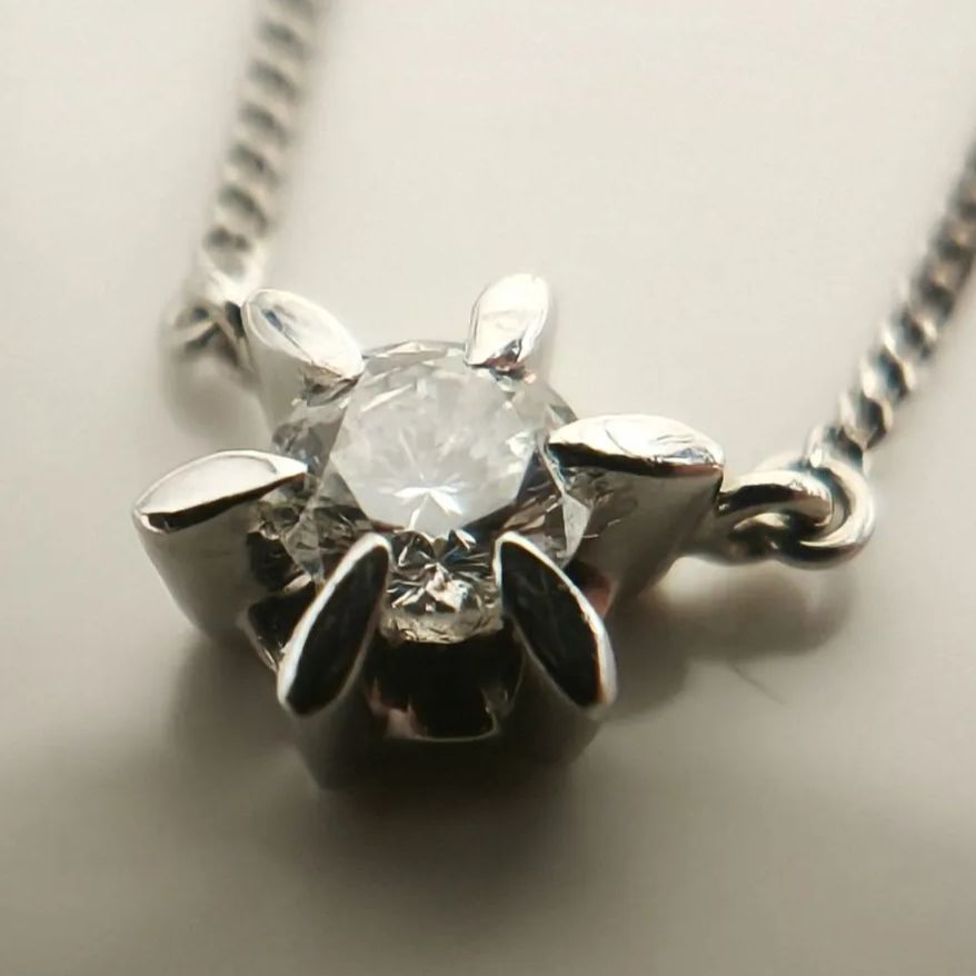 鑑別書付き】0.32ct 天然ダイヤモンド Pt850 一粒 ネックレス pt850 