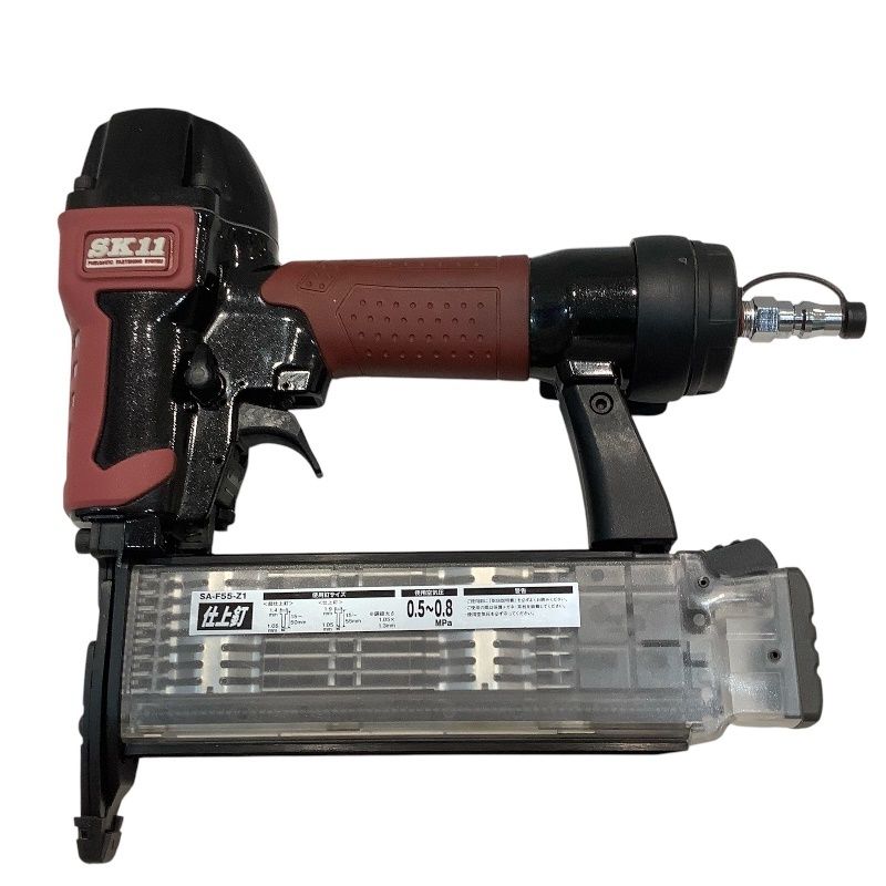 【動作未確認のためジャンク販売】藤原産業 SK11　エア仕上釘打機 F55 SA-F55-Z1フィニッシュネイラ 仕上釘打ち機  【中古】KB-9581 動作未確認のためジャンク販売】藤原産業 SK11 エア仕上釘打機