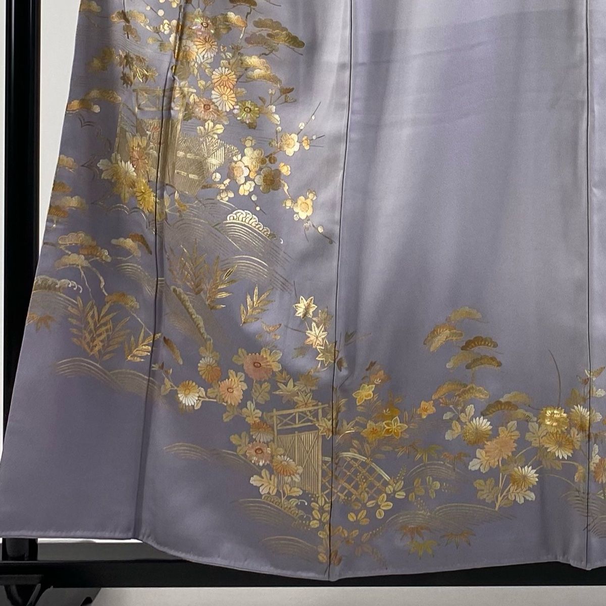 付下げ 斎藤三才 鳥 深紅 身丈153.5cm 裄丈66cm 袷 正絹.5wt 斉藤