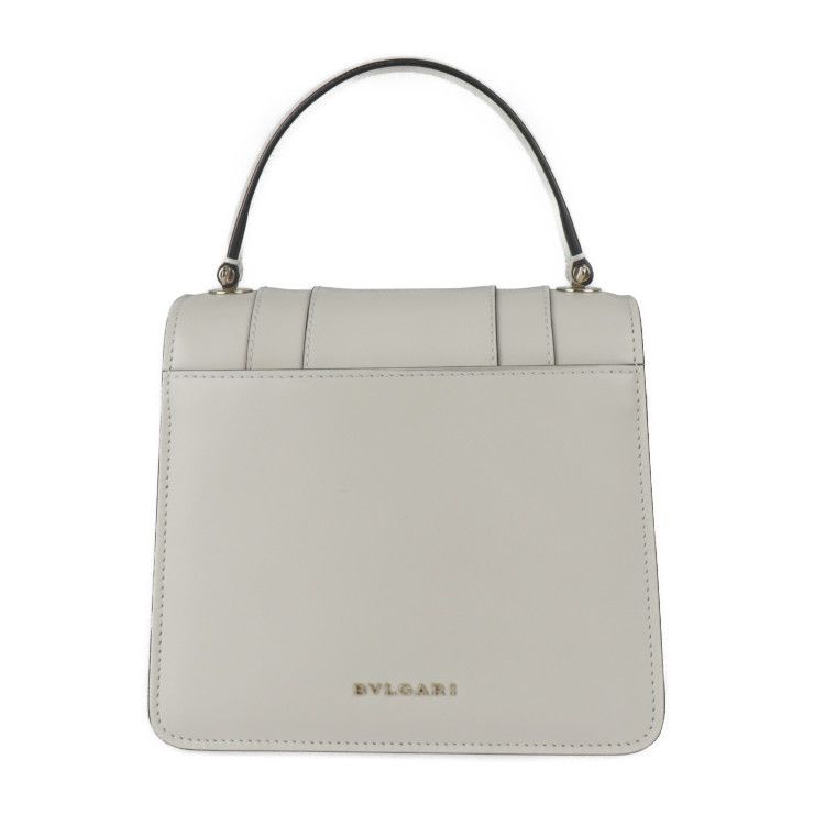 Riz様専用 BVLGARI ブルガリ ハンドバッグ レザー アイボリー