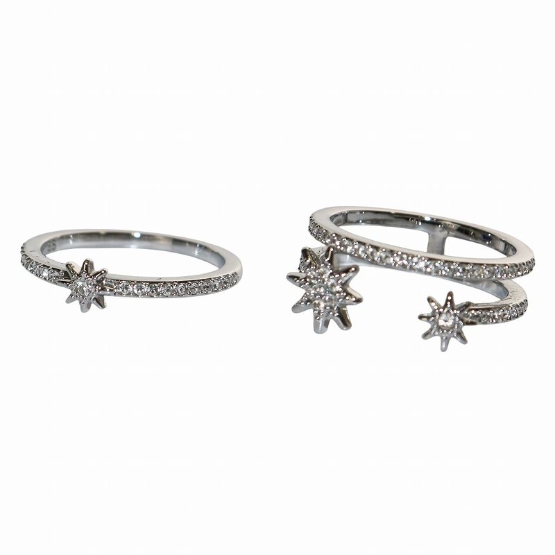 スワロフスキー SWAROVSKI Fizzy リングセット 指輪 星 クリスタル