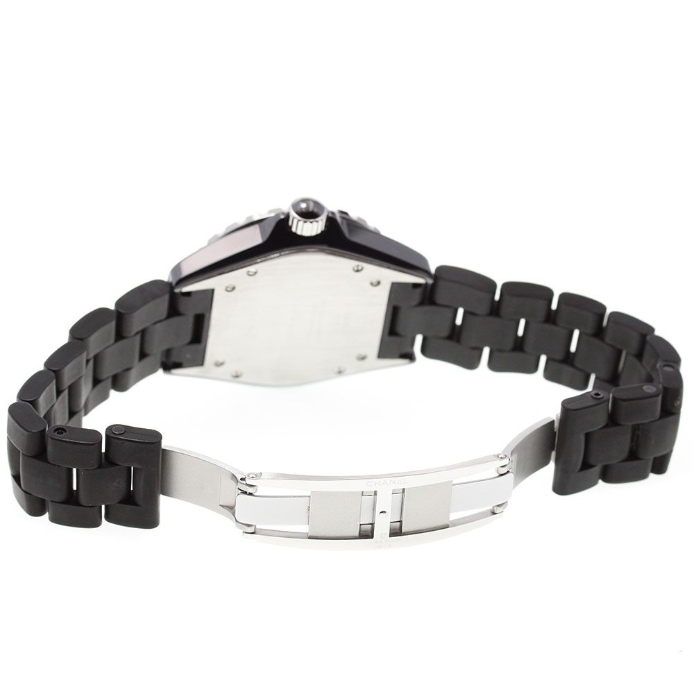 シャネル CHANEL H0684 J12 黒セラミック 38MM ラバーブレスレット 
