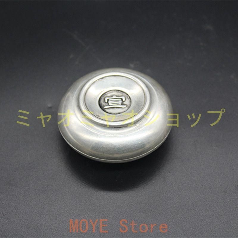 銅製 竜紋臙脂盒 印泥盒 墨盒 書道具 文房具 装飾品 現代工芸品