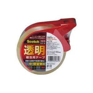 （まとめ）スリーエム 3M 透明梱包用テープ カッター付 313D 1PN【×1