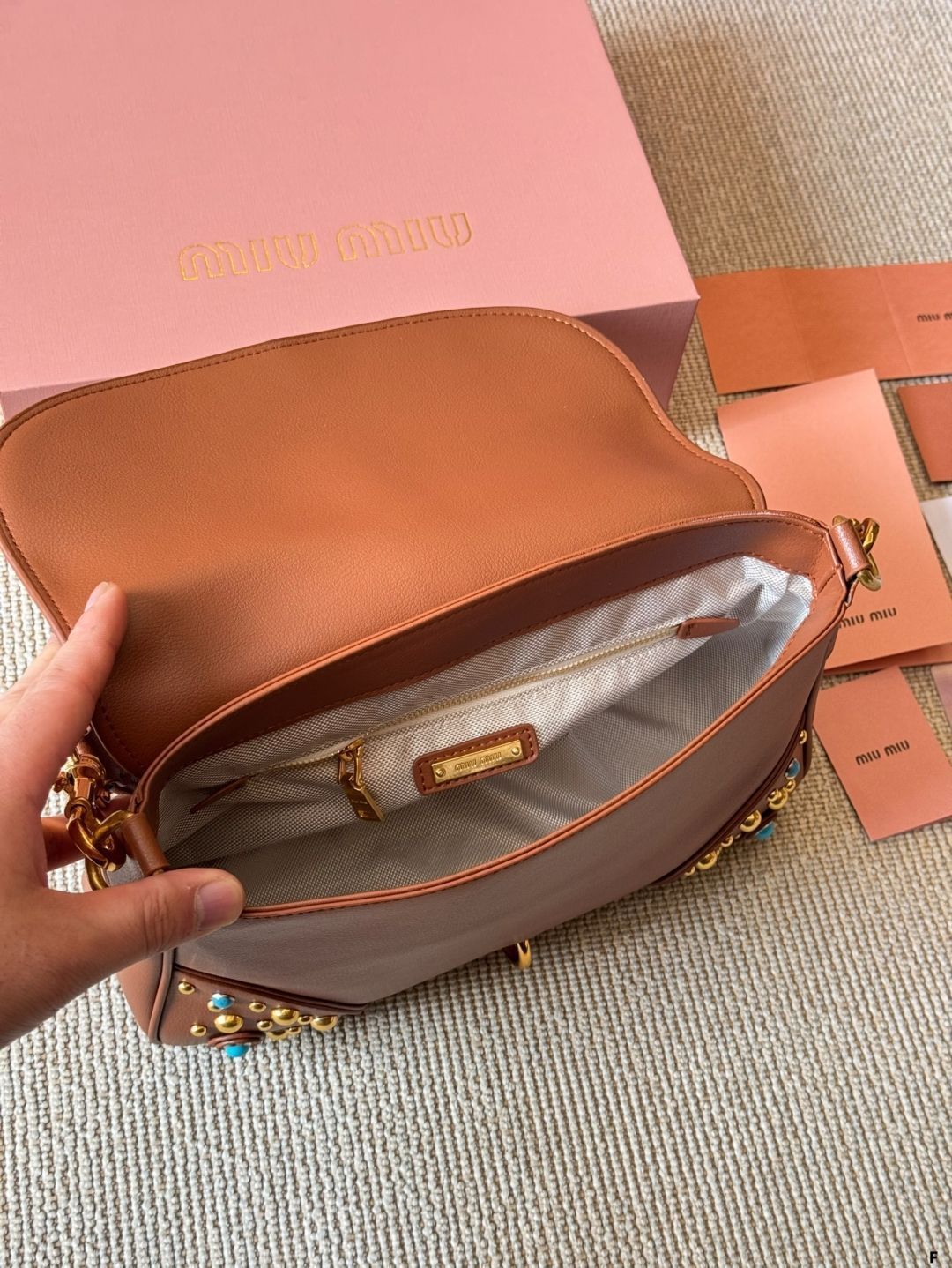 ターコイズ 斜め掛けバッグ