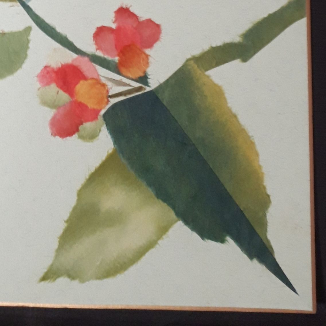 色紙アート ちぎり絵 花 花図 フラワー 美術品 貼り絵