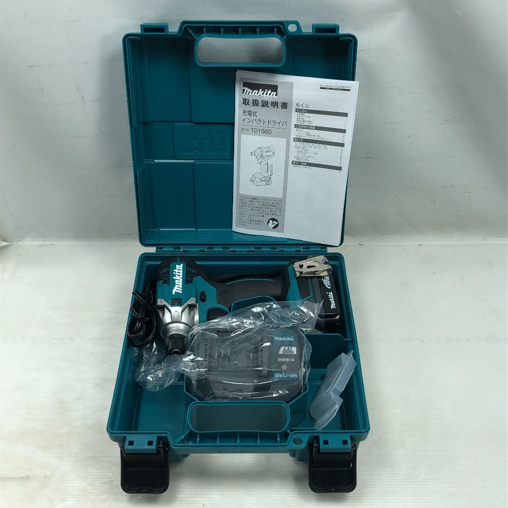 MAKITA マキタ 締め付け工具 インパクトドライバ S 充電器 充電池1個 ケース付 TD156DB ブルー