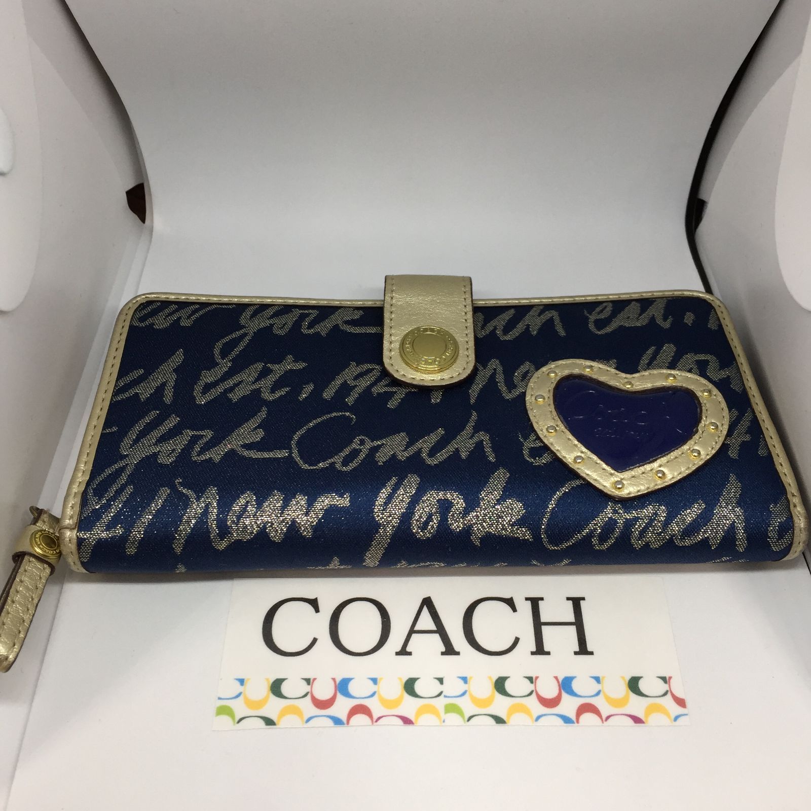 COACH 長財布 COACH コーチ ハート 45619 ラウンドファスナー長財布