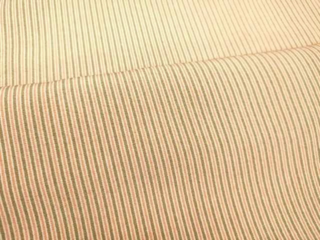 平和屋着物○東京の老舗呉服問屋 菱一 江戸小紋 縞 反端付き 正絹 逸品  