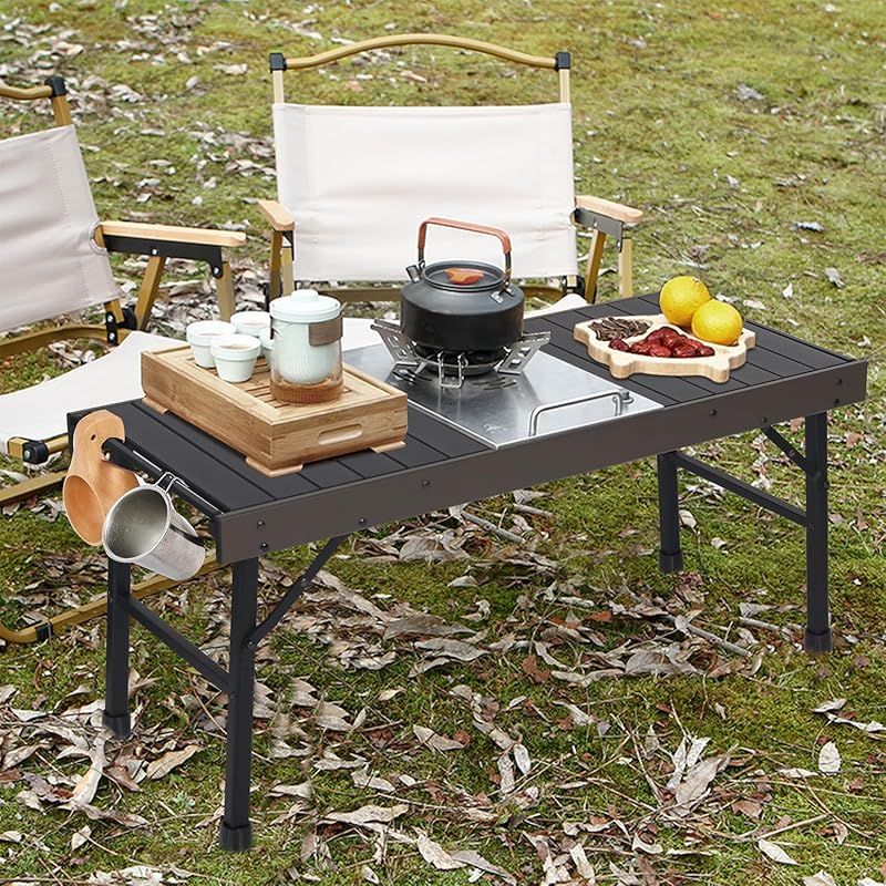 SUN-YE IGTテーブル キャンプテーブル 折りたたみ式 軽量アルミ製 自由 組み立て不要 防錆防水 互換性のあるIGT製品 バーベキュー トラベル用 収納袋付き OLIVEOS_COM_TR