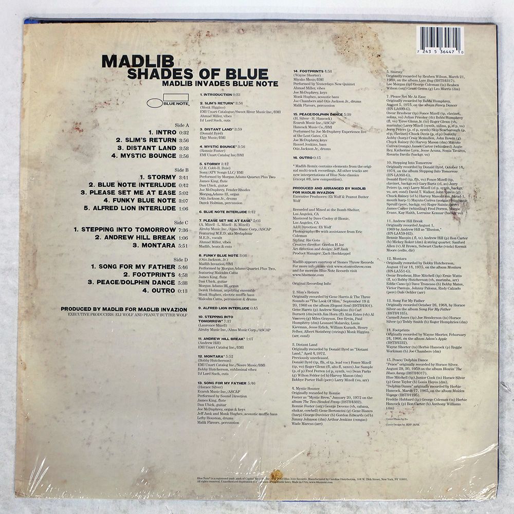 US盤 MADLIB SHADES OF BLUE MADL NOTE LP オート ターンテーブル その他 