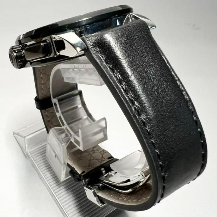 新品】GUCCI/グッチ Gクロノ ブラック メンズ腕時計 定価20万円 - メルカリ