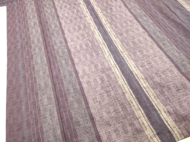 平和屋着物○上質な紬 間道 やまと誂製 背抜き仕立て 正絹 逸品  