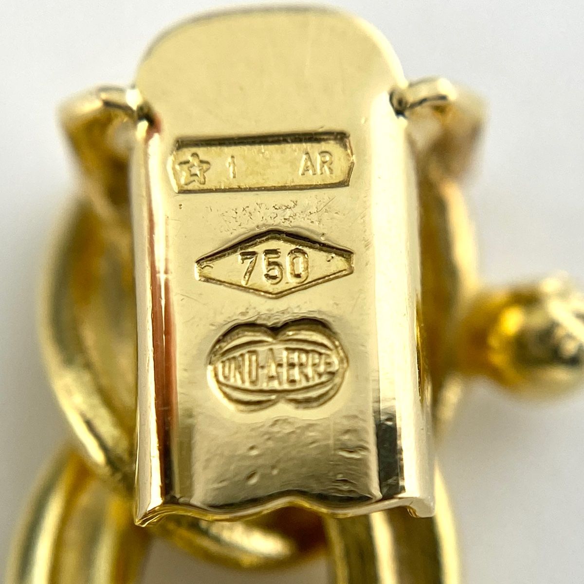 ウノアエレ UNOAERRE デザインブレスレット YG イエローゴールド 腕輪  