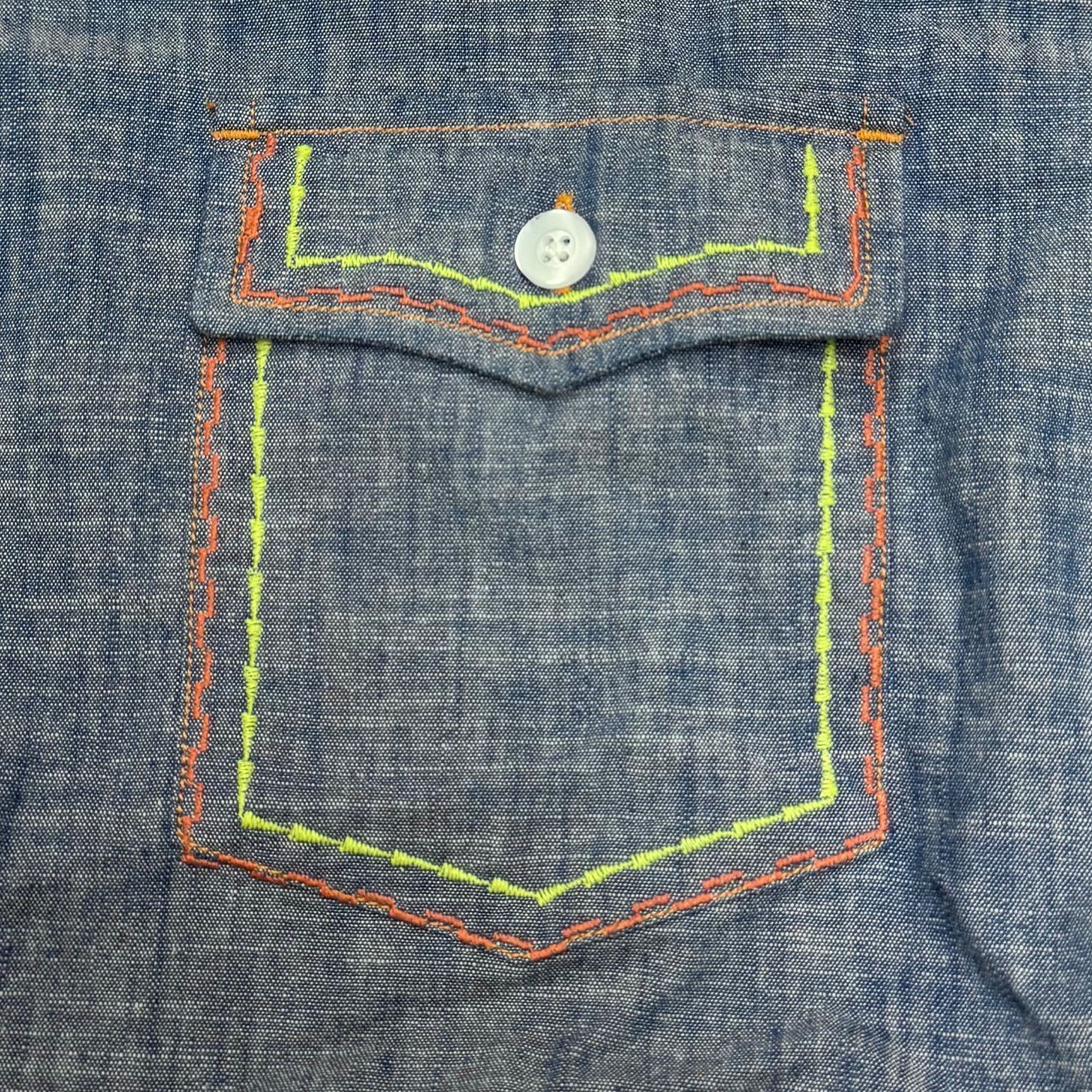 参考上代30800円 未使用品 NEEDLES 刺繍シャンブレーシャツ ニードルズ 