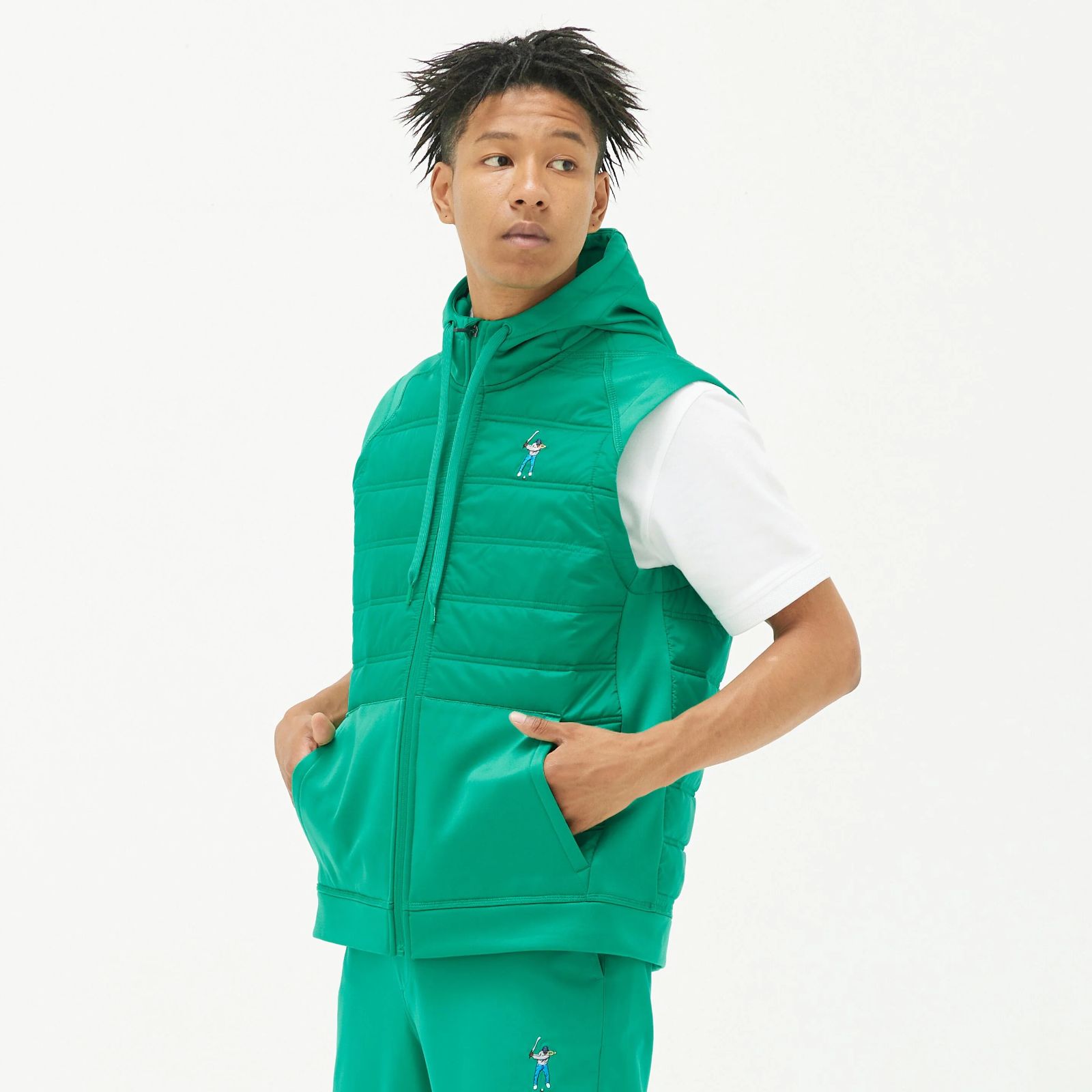Eastside Golf Zip Hoodie Vest Golf Green イーストサイドゴルフ