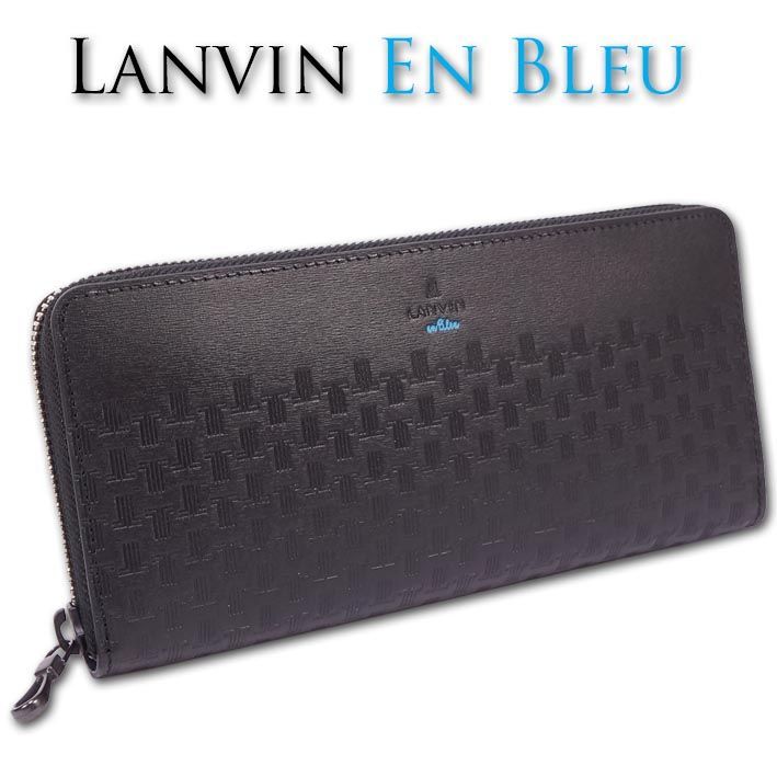 ランバンオンブルー LANVIN en Bleu 牛革 ラウンドファスナー 長財布