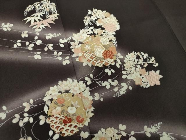 平和屋着物○訪問着 雪輪吉祥花文 暈し染め 金彩 正絹 逸品 DAAS3870ps