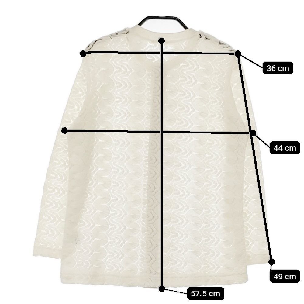 R&D.M.Co- ラッセルレースカーディガン 定価50600円 サイズM クルー  