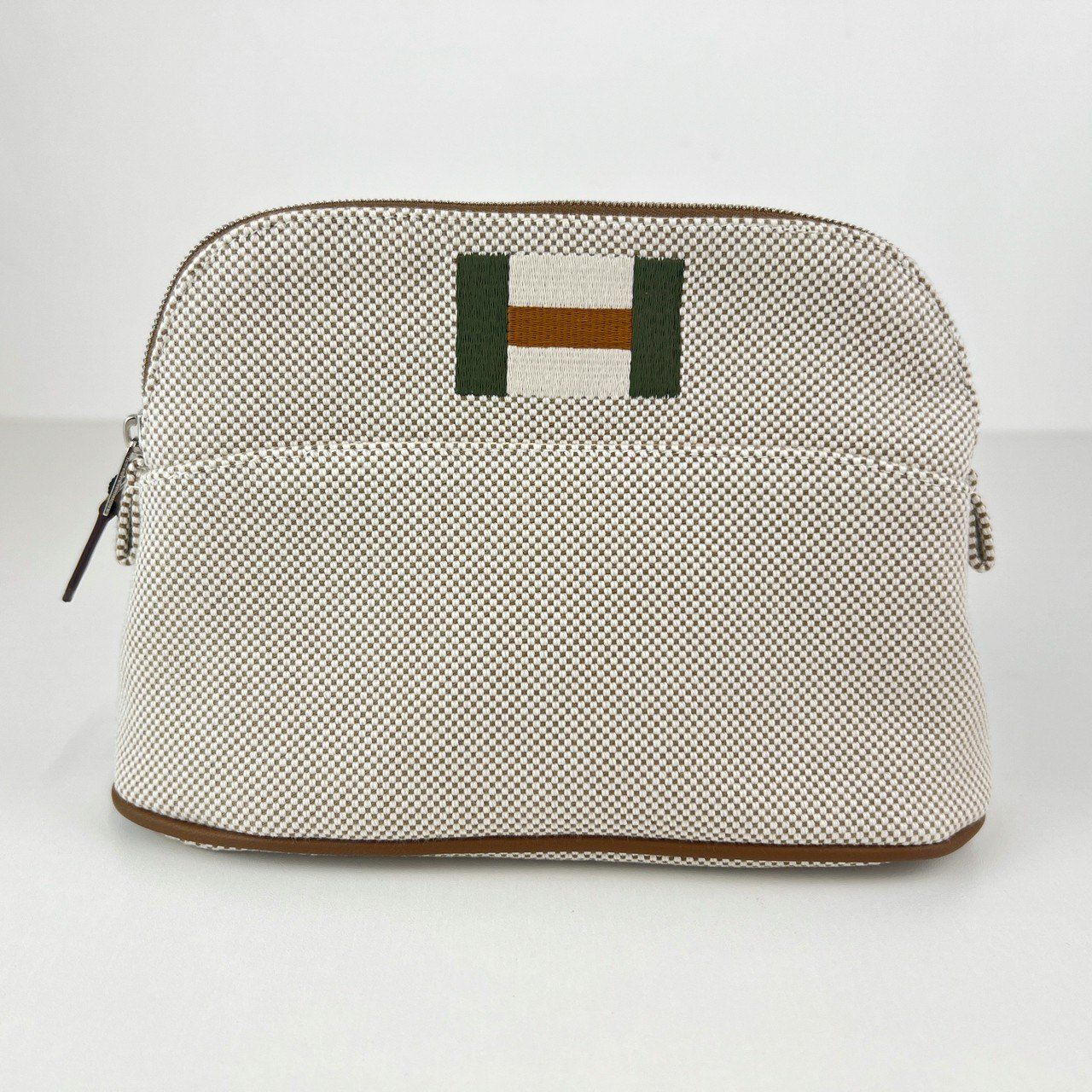 Hermès エルメス Trousse Bolide casaque mini ボリードポーチ カザック ミニ 綿 Grege グレージュ