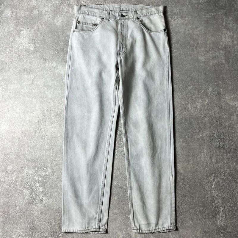 90s USA製 Levis 505 0259 先染め ブラック ブリーチ デニム パンツ 34 30 / 90年代 アメリカ製 リーバイス オールド ジーンズ ジーパン