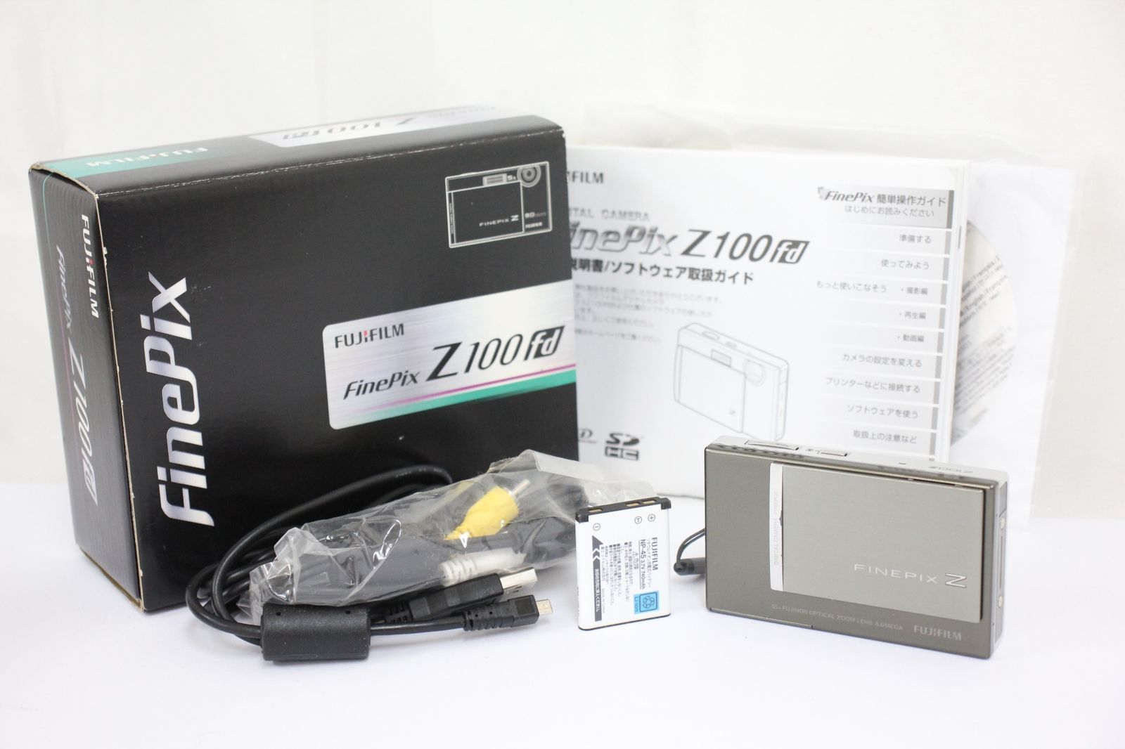 返品保証 元 き フジフィルム Fujifilm Finepix Z100fd 5x バッテリー付き コンパクトデジタルカメラ e643