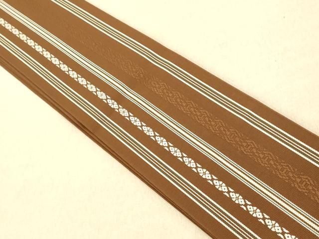 平和屋着物男性　本場筑前博多織　両面角帯　献上　正絹　逸品　未使用　AAAP6056fw