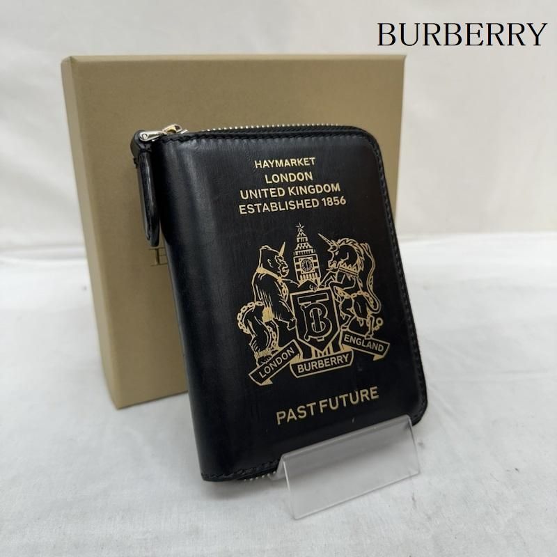 BURBERRY バーバリー 財布 二つ折り リカルド ティッシ パスポート柄 