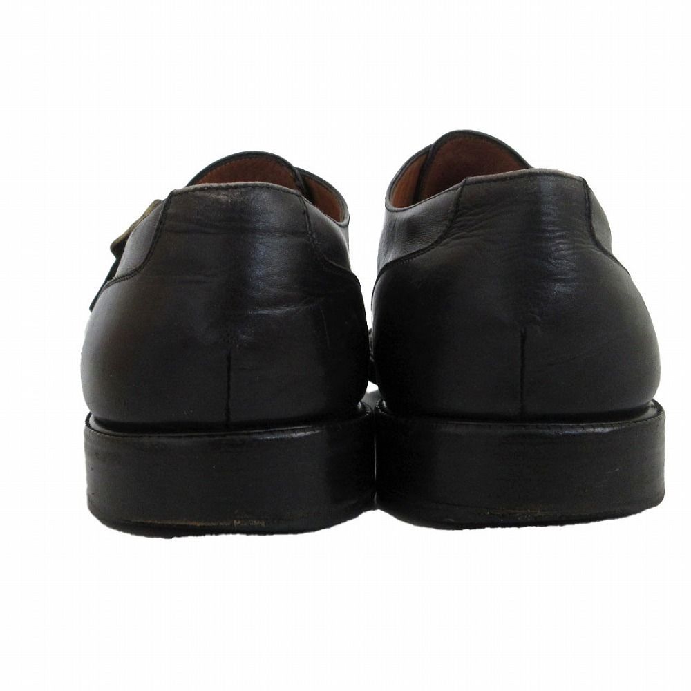 未使用品 フェラガモ シングルモンク レザー シューズ 8 ブラック サルヴァトーレ フェラガモ Salvatore Ferragamo レザー モンク