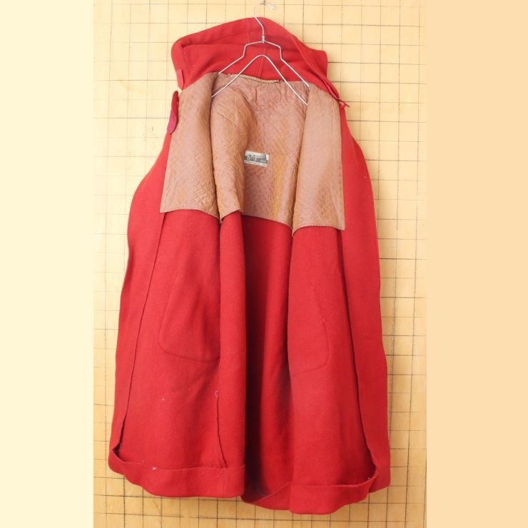 50s 60s Brigatti ウールダッフルコート レッド XL aw135 - メルカリ 