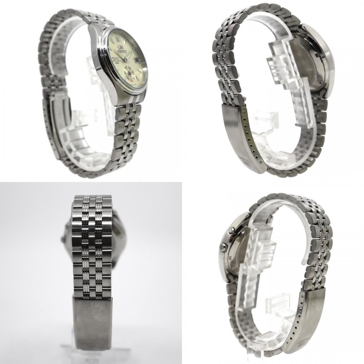 未使用品 オリエント スリースター 腕時計 シルバー デイデイト 自動  