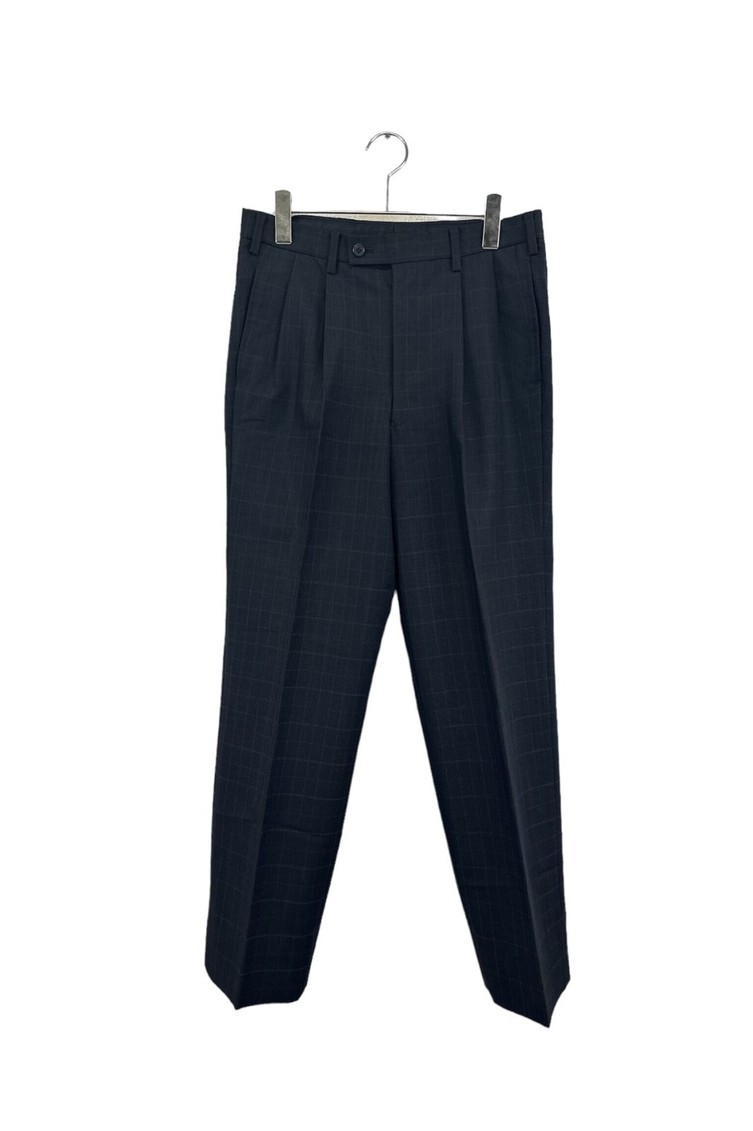 ニューヨーカー　セットアップスーツ　ネイビー　チェック　サイズA5(M) 高品質 モヘア混 New Yorker ニューヨーカー セットアップ