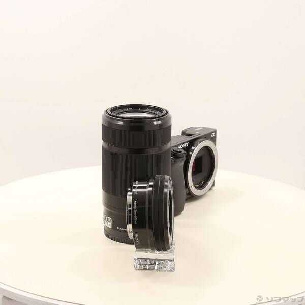 SONY α6000 ダブルズームレンズキット シルバー 中古品〕 α6000 ILCE