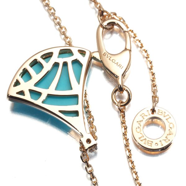 ブルガリ ネックレス ターコイズ トルコ石 ダイヤ ダイヤモンド  