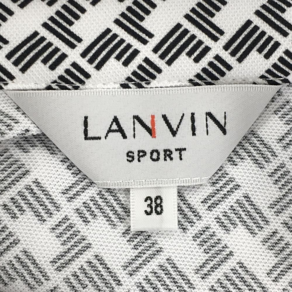 新品タグ付き★LANVIN SPORT ランバンスポール　ゴルフシャツ 総柄　S LANVIN SPORT ランバン スポール レディース 25周年 総柄ロゴ