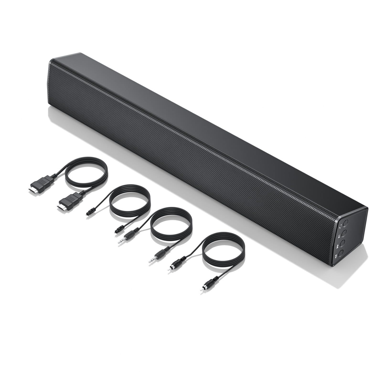 スピーカー テレビ用 Bluetooth対応 サウンドバー 音楽 ゲーム 映画3つEQモード Erasiny USB再生 AUX 光デジタル HDMI ARC 対応