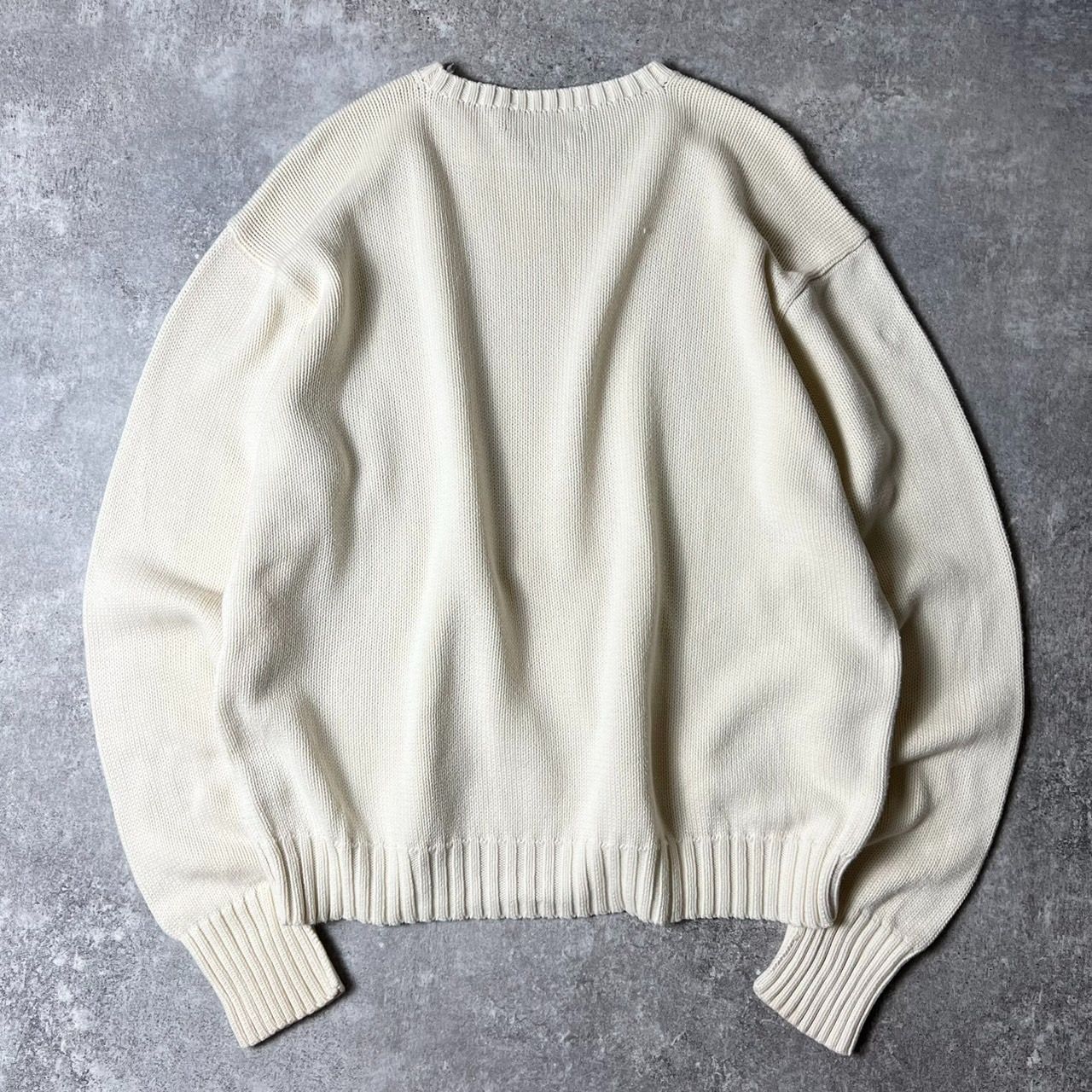 90s POLO RALPH LAUREN コットン ニット セーター XL / 90年代 