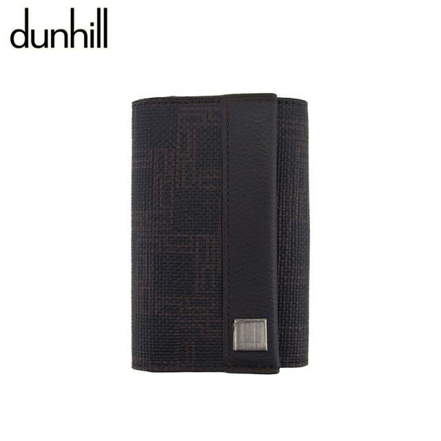 ダンヒル キーケース 6連キーケース メンズ ディーエイト D8 ブラウン ブラック シルバー PVC×レザー dunhill I658