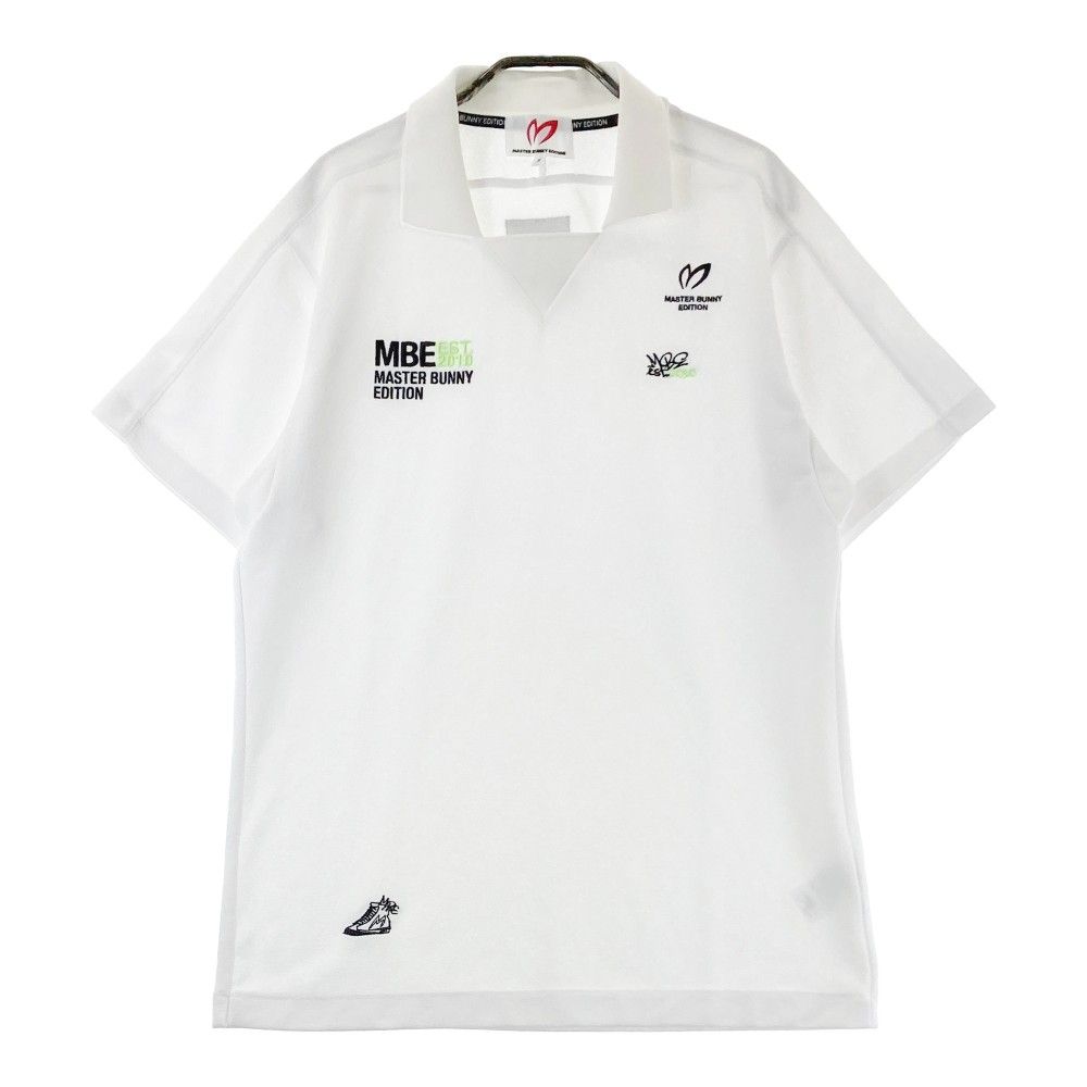 サイズ：5 MASTER BUNNY EDITION マスターバニーエディション 2024年モデル 襟付き 半袖Tシャツ  ホワイト系 [240101353243]# ゴルフウェア メンズ ストスト