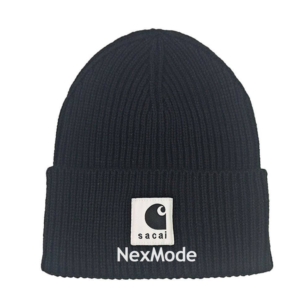 Sacai 2024 Carhartt WIP ニット帽ビーニー ブラック sacai carhartt