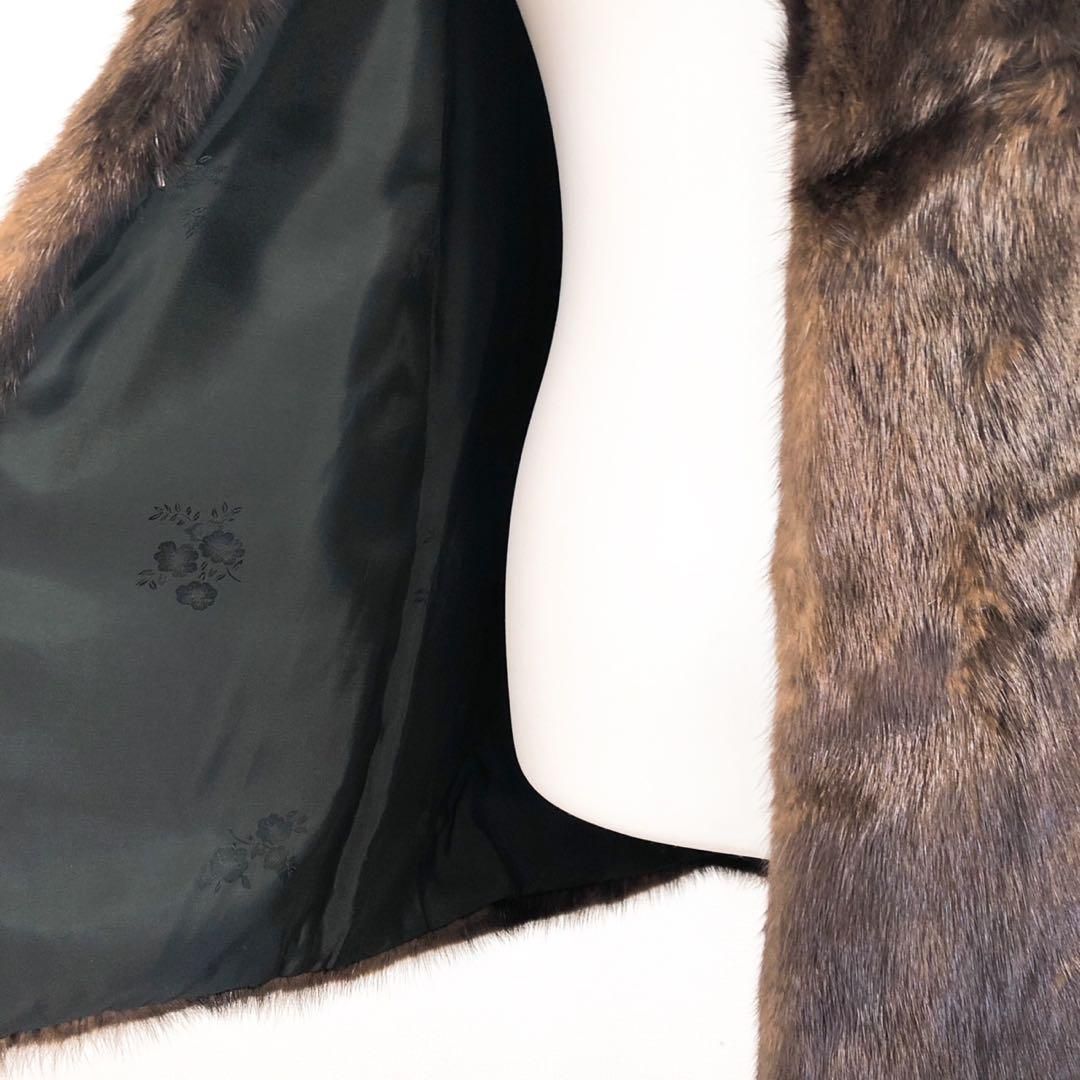 美品✨ 毛皮コート アンティーク ブラウン クラシック ミンク リアルファー 極美品 ミンクファーコート 毛皮 リアルファー ブラウン 高級 昭和