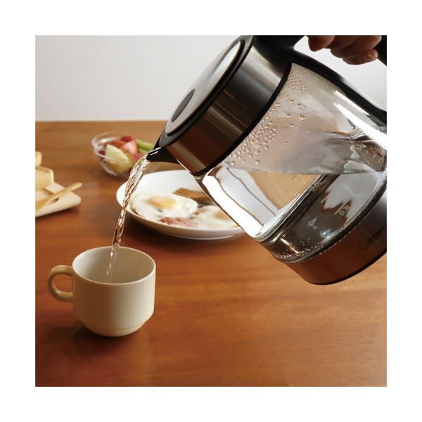 ドリテック ガラスケトル エルダー1 0 L ブラック PO 161 BK 1台