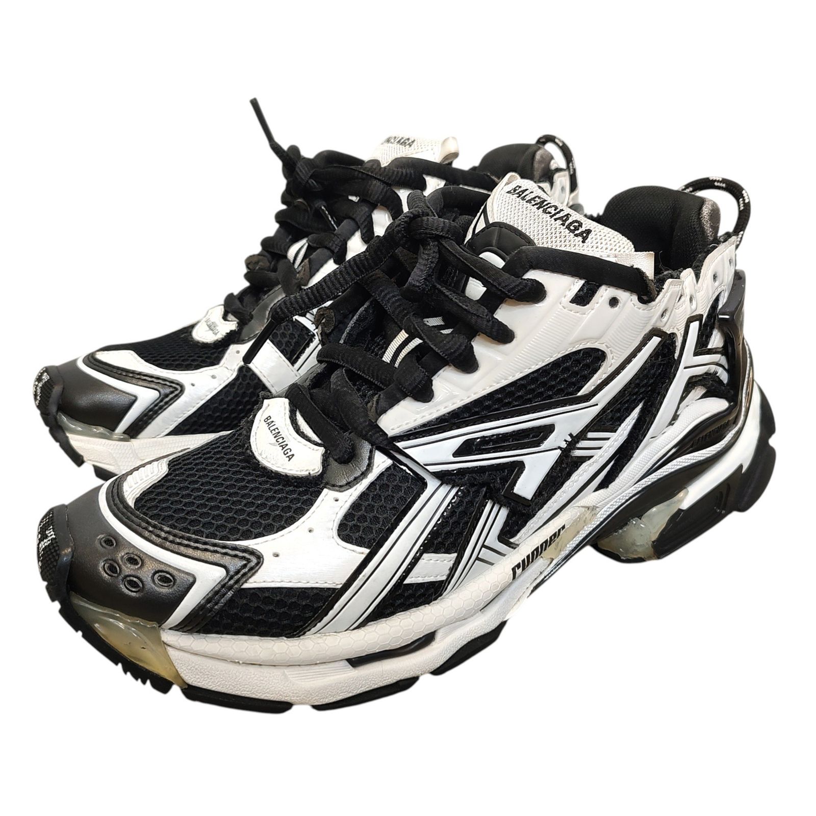 BALENCIAGA RUNNER 43 ブラック/ホワイト Balenciaga Runner White Black White Men's - 677403W3RB29010 - US
